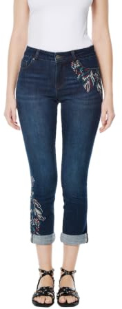 Koroshi Jeans Denim Cropped Pushup für Damen
