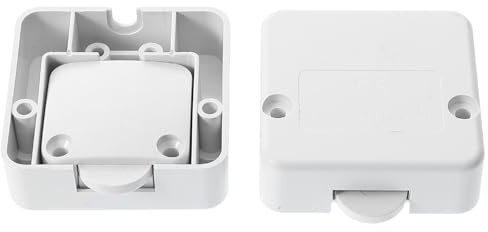 Angoily Lot de 2 Interrupteurs D’éclairage de Porte Blancs 2a 250v Couvercle pour Éclairage LED sous Meubles, Interrupteurs Tactiles Automatiques pour Placards et Armoires, Commande