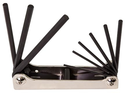 Klein Tools 70591 Folding Hex Key Set, 9-Key, SAE Sizes