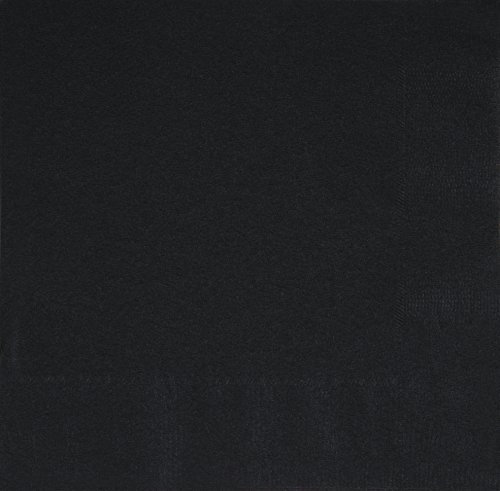 Solid Luncheon Napkins | Midnight Black Color Theme | 50ct