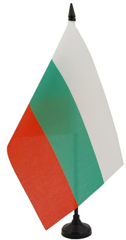 AZ FLAG - Tischflagge Bulgarien - 21x14 cm - Bulgarische Tischfahne 14 x 21 Cm - Flaggen