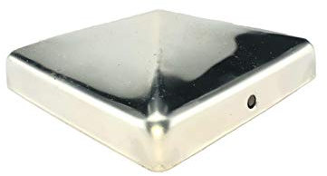 Gartenwelt Riegelsberger Premium Pfostenkappe 91x91 mm aus Edelstahl für Pfosten 9x9 cm Pyramide Zaunkappe Abdeckkappe 1 Stück inkl. Schrauben