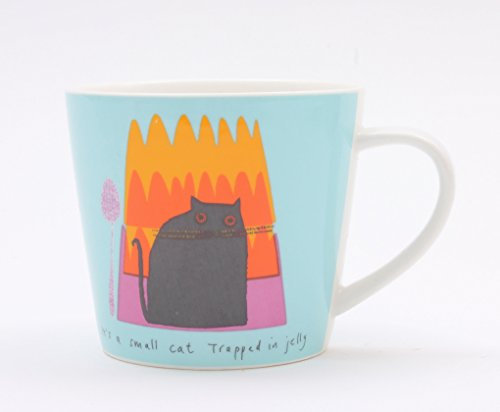 Jane Ormes CAT in Jelly Mug, Ceramic, Multi-Colour, 10x10x9 cm