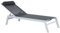Beliani Gartenliege Liegestuhl Sonnenliege Relaxliege Schwarz Aluminium Polyester Kissen