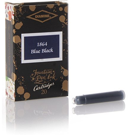 Diamine 150th Anniversary Ink Cartridges (20 PACK) - 1864 BlueBlack