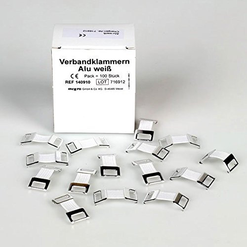 Mediware Verbandsklammern 100stk Weiß