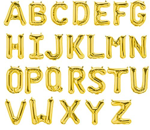 Folienballons Buchstaben Gold - 40/80 / 100 cm - für Geburtstag Hochzeit Party Dekoration Happy Birthday JGA Geschenk Luftballon Abschluss Riesenballon ABI groß XXL klein mini (Buchstabe D 80 cm)