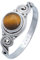 Ring 925 Silber Tigerauge brauner Stein Edelstein echt Silber Damen Sterling Silber Geschenk (MRG-115-18-(58))