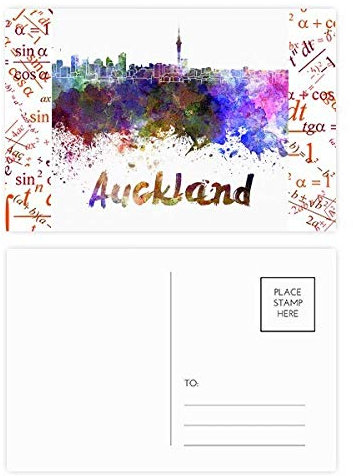 Auckland Neuseeland City Aquarell-Formel, Postkarten-Set, Danksagungskarte, Versandseite 20 Stück