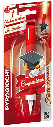 Candela Luminosa Candela Fontana Fiaccola LAUREA - Magic Flambè per torta e dolci da interno - per LAUREATO LAUREATA