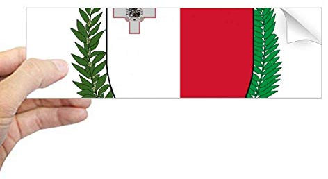 DIYthinker Malta Europa National Emblem Rechteck Bumper Aufkleber Notebook Fenster Aufkleber