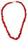 Sicilia Bedda - Collana in Corallo Rosso del Mediterraneo a frangia piccola - Argento 925 - Prodotto realizzato interamente a Mano