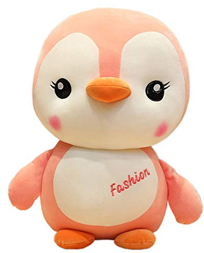 FeiWen Pinguino Morbido Peluche Pinguino Peluche Bambini Peluche Animali Giocattolo Regalo 25cm (Rosa)