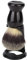 DEWIN Bart Pinselständer, Professionelles Schwarzes Acryl Schwarz Bart Pinsel Unterstützung Bart Pinsel Rasierwerkzeug (Bartbürste + Halter)