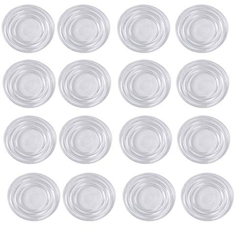 PZRT 16 Stück Glasplatte Tisch-Stoßfänger Runde Form Glastisch Rutschfest Soft Grip Pad Möbel Zubehör