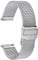 BERNY Edelstahl-Uhrenarmband Für Damen Und Herren Schnellverschluss Verstellbar Milanaise-Uhrenarmband Dickes Robustes Metallarmband Mit Sicherheitsverschluss Schwarz Silber 18 mm 20 mm 22 mm 24 mm