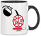 wowshirt Tasse Loading Kaffee Gehirn Büro-Humor, Farbe:White - Black
