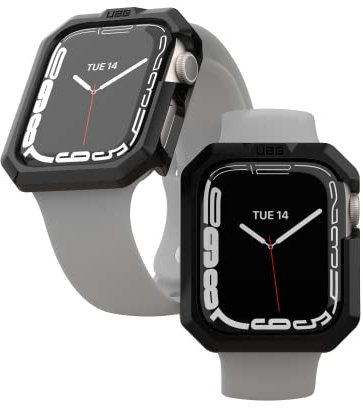 Urban Armor Gear Scout Case für Apple Watch 7 (45mm) Hülle [Sturz- und stoßsicher, Apple Watch Case nach US-Militärstandard, Robust und Passgenau, Displayschutz durch erhöhten Rand] schwarz