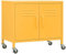 vidaXL Lagerschrank Senfgelb 60x35x56cm Stahl Sideboard Schrank mit Rollen Büroschrank Metallschrank Aufbewahrungsschrank Büromöbel Stahlschrank