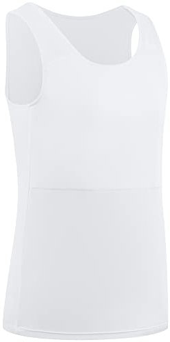 XUJI Brust Binder Transgender Tomboy Atmungsaktiv Langer Binder Pullover Tank Top (W, L)