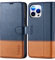 TUCCH Wallet Case for iPhone 13 Pro Max (6.7) 2021 5G, Protective PU Leather Magnetic Folio with[Card Slot][RFID Blocking], Shockproof TPU Stand Cover Compatible with iPhone 13 Pro Max, Blue&Brown