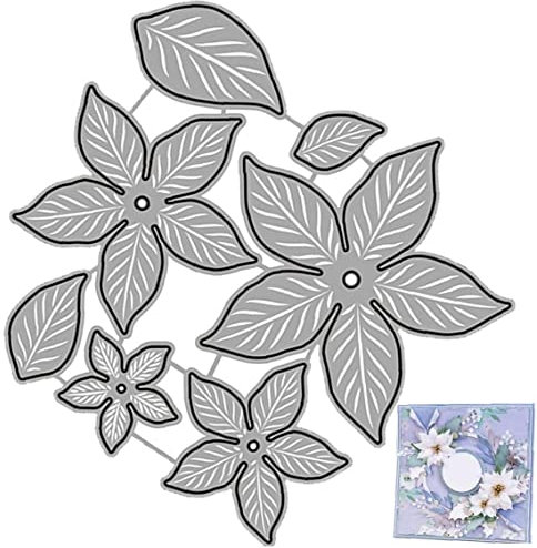 Lipfer Metallschneidungen, Weihnachts -weihnachtsstern Stanze DIY -präge -schablonenvorlage Für Die Kartenherstellung Von Fotokablonen -Scrapbooking