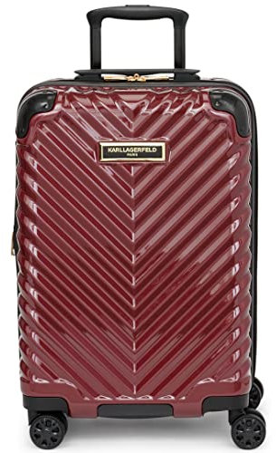 KARL LAGERFELD Paris Damen Carryon Spinner Wheels Hardside, Burgunder, Einheitsgröße, Carryon Spinner Wheels Hardside
