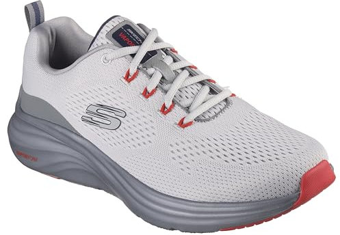Skechers Men's Vapor Foam Trainers, Gray Mesh/Synthetic/Orange Trim, 9 UK
