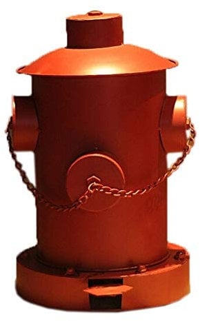 Bote de basura de interior Bote de basura de viento industrial creativo Bote de basura de pedal de hidrante de hierro forjado Cubo de almacenamiento de barra de hogar Cubo de basura (Rojo)