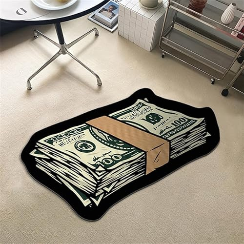 Bereich Teppich für Schlafzimmer Teppichböden 100 Dollar Bill Geld Design Teppiche Weicher Kristall Samtteppich für Schlafzimmer Wohnzimmer Dekor