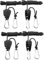 BOSYTRO 2 Coppie (4 Pezzi) 1/8 di Pollice Rope Ratchet Ganci di Corda, Nylon Cricchetto a corda supporto corda regolabile Adatto per piante in vaso, luci a LED, Capacità di carico 68 kg/paio