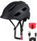 Fahrradhelm Erwachsene Fahrradhelm Herren & Damen, Leichter Fahrradhelm mit LED-Licht, Radhelm, Trekking-, City- & Rennradhelme 57–62 cm