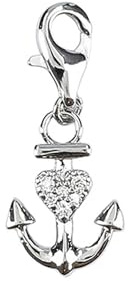 Depesche 11785-088 Charms Express yourself - Anhänger für Halsketten und Armband, Anker, versilbert, als kleines Geschenk
