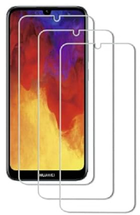 HQ-CLOUD Lot de 3 Verre Trempé Pour HUAWEI Y6 2019 .Film de Protection d'écran Transparent - Anti Rayures - Ultra Résistant Dureté 9H