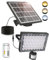 CLY Foco Led Solar Exterior 30W, 2600LM Luz Con Sensor de Movimiento 5000mAh 2500K-6500K 6 Modos IP66 Impermeable Lámpara Para Jardín Cable 5M