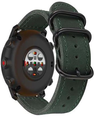 LXURY Armbänder für Polar Vantage V3 Armband, Vintage Leder mit Verstellbarer Edelstahl Metall Schnalle für Herren Damen Ersatzarmband Kompatibel mit Polar Vantage V3 Uhrenarmband (7)