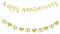 DazzJoy Girlande Goldene Hochzeit Deko, 50 Happy Anniveisaiy Glitzer Banner Hochzeit, Deko Goldene Hochzeit 50, Girlande 50 Hochzeitstag Goldene Hochzeit, Hochzeitsbanner, Deko für Goldene Hochzeit