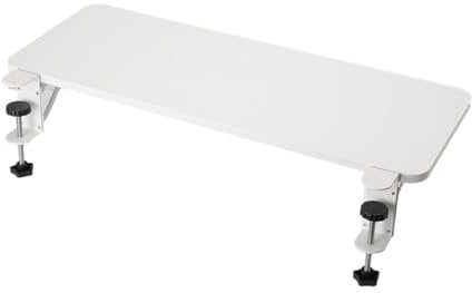 Cozyel Ergonomics Desk Extender Tray, 25.6X 9.8 Punch-Free Clamp on, Foldable Keyboard Drawer Tray, Keyboard Tray Clamps Desk Extension Shelf Table Mount Armrest Shelf, Desktop Keyboard Extender
