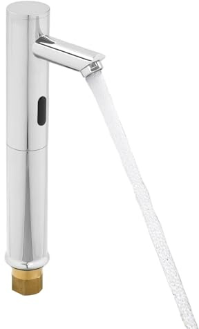 Robinet infrarouge pour salle de bain avec capteur, robinet de lavabo automatique robinet de lave main robinet de salle de bain robinet à induction 32 cm de haut mitigeur de lavabo