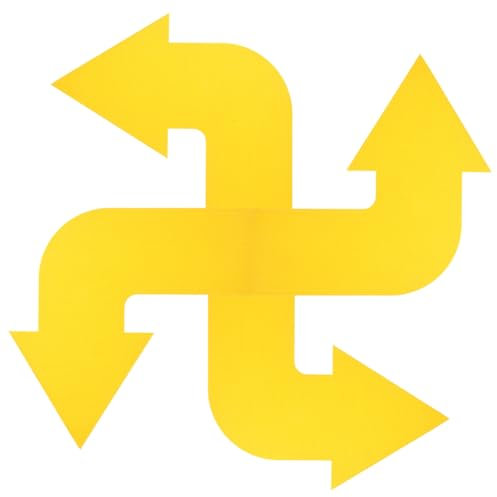 WOONEKY 4 Stück Logo Platte Flache Markierung Für Trainingsgelände Markierungsaufkleber Bodenmarkierungswerkzeuge Tennisplatzmarkierungen Pfeilwinkelmarkierungsschilder Sportplatz