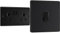 BG Electrical Double Switched Power Socket, Matt Black, 13 Amp & BG Electrical Evolve Single Light Switch, 20A, 2 Way, Matt Black