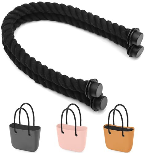 Henkel O Bag Accessoire - Long Griff Handtasche, Damen Handtaschen Zubehör, Schwarz