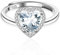 ALEXCRAFT Ringe Silber 925 Damen mit Herz Silber Zirkonia Schmuck für Frauen Freundin Mama