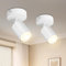 Dehobo Led Deckenstrahler Schwenkbar 350° - Deckenstrahler 2 Flammig Weiß GU10 - LED Wandstrahler mit Strahler Deckenspot - Spotlight Lampe für Wohnzimmer Küche - Nein GU10 Leuchtmittel