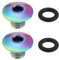 VGOL Lot de 2 vis de purge pour vélo avec joint torique TC4 en alliage de titane M5 x 10 mm compatibles avec Shimano XT SLX Zee Deore LX (coloré)