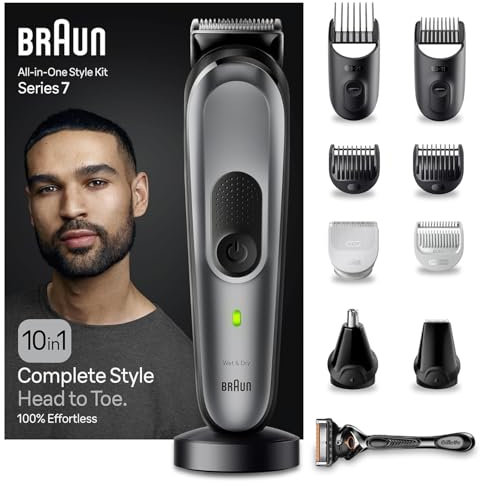 Braun MGK7420 10 en 1 Style Kit Series 7 Recortadora Multifunción para Cabello/Barba y Cuerpo