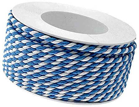 Decpero Kordel bayrisch I blau - Weiss I Ø 4 mm I 25 Meter