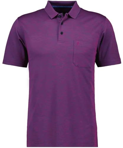 RAGMAN Herren Softknit-Polo Flammdesign