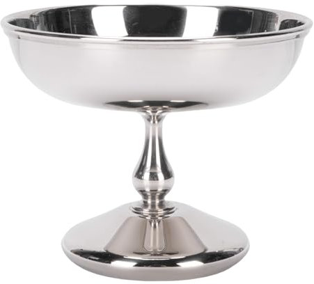 Oreilet Eisbecher aus Edelstahl, Dessertschale mit Rundem Fuß, Soßenschalen, Snack-Süßigkeitenbecher für Joghurt, Salat, Obst, Pudding, Cocktailparty (2401-4)