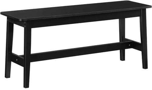 HOOBRO 39.3'' Bamboo Dining Bench, Farmhouse Kitchen Table Bench, Kitchen & Living Room Furniture, Easy to Assemble, Sturdy and Stable, Black BK03CD01G2